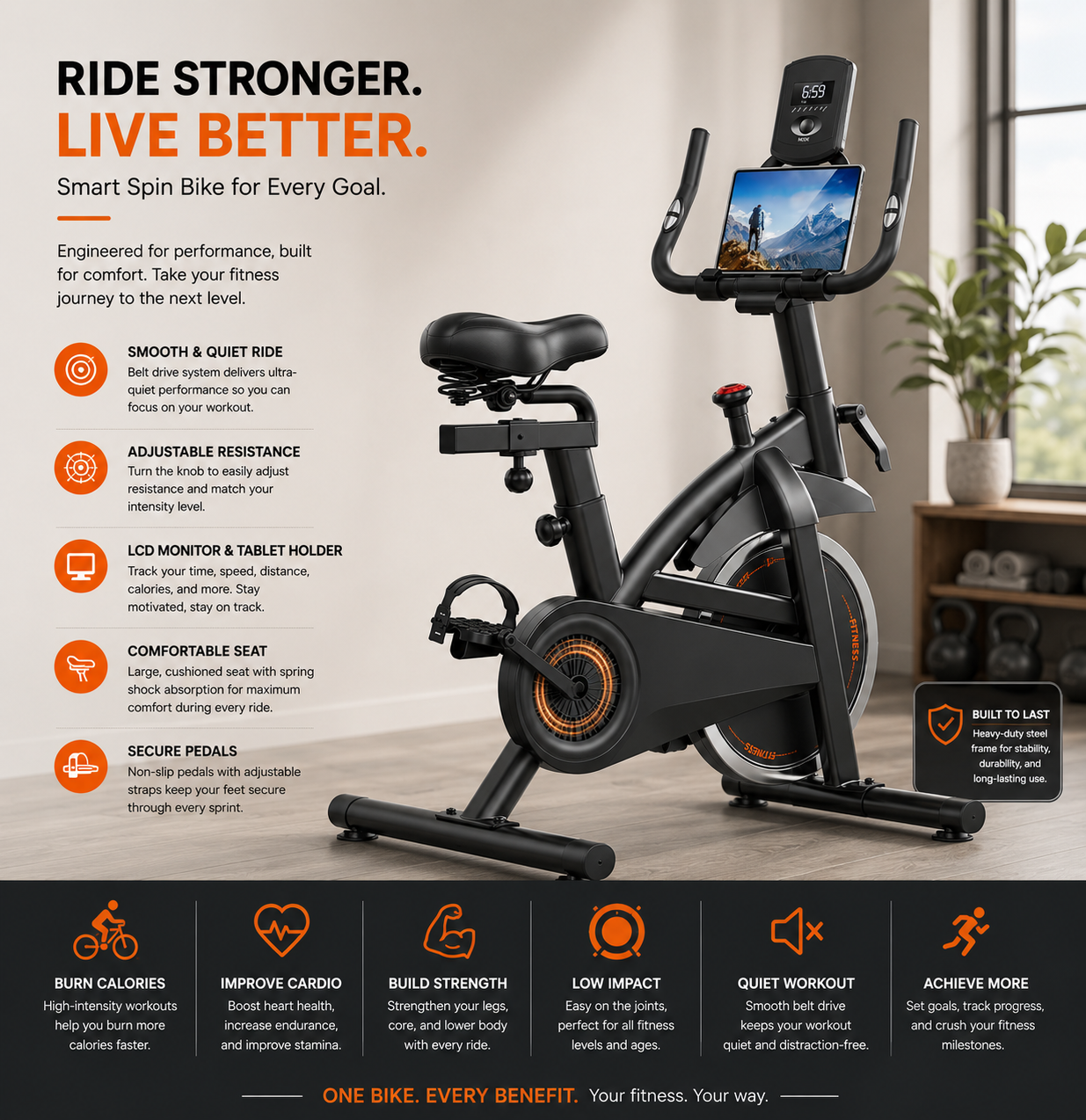 CURSOR FITNESS Exercise Bike