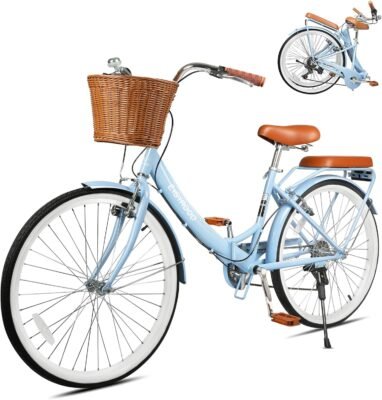 Folding Beach Cruiser Bike for Women