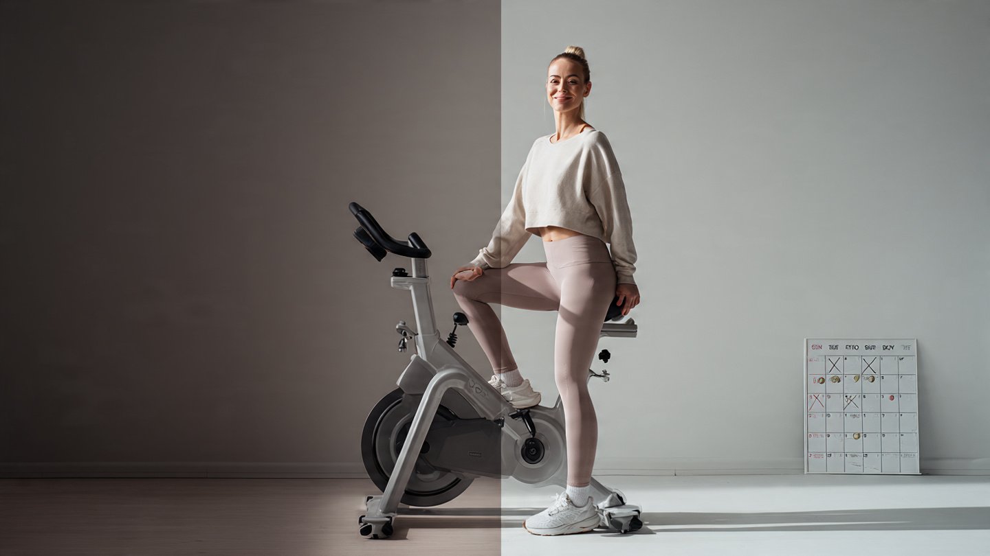 home exercise bike transformation